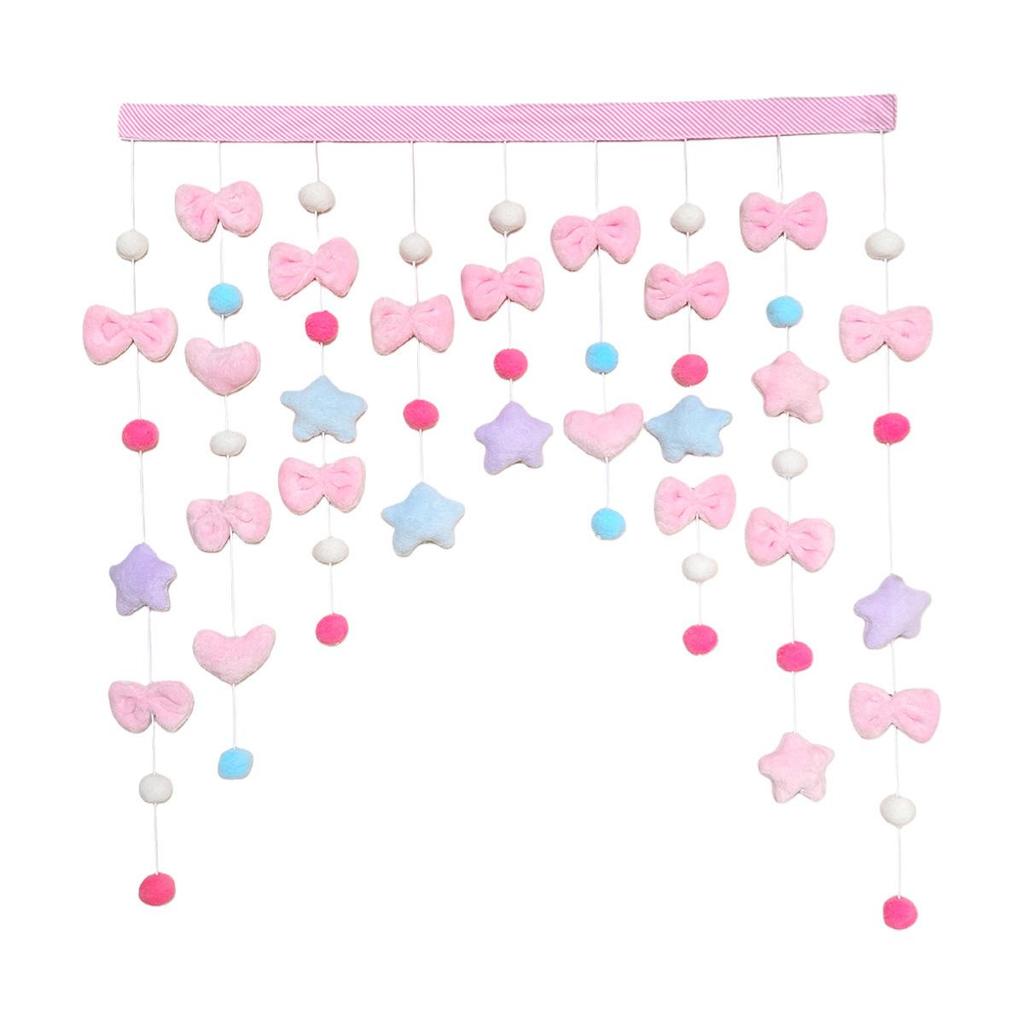 Colorful Cloud Ball Curtain for Bedrooms, Tea Rooms & Bathrooms - Warm, Decorative Entryway Curtain