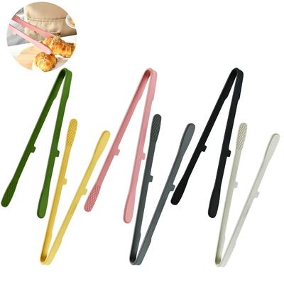 1Pcs Silicone Toast Tongs Kitchen Accessories Trivet Tongs for Kitchen Tongs Non-slip Cooking Clip Clamp BBQ Salad Tools Grill