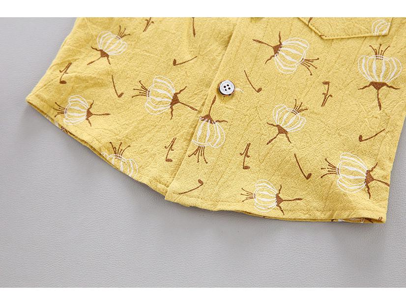 Toddler Summer Cartoon Short-Sleeve Shirt & Shorts Set