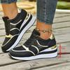 Women's Lightweight Wedge Sneakers Fashion Lace Up Non Slip Running Shoes for Women Casual Comfortable Walking Shoes Plus Size