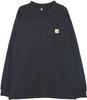 Carhartt Long Sleeve Crew Neck with Chest Size Black Men's T-Shirt Pocket, M,