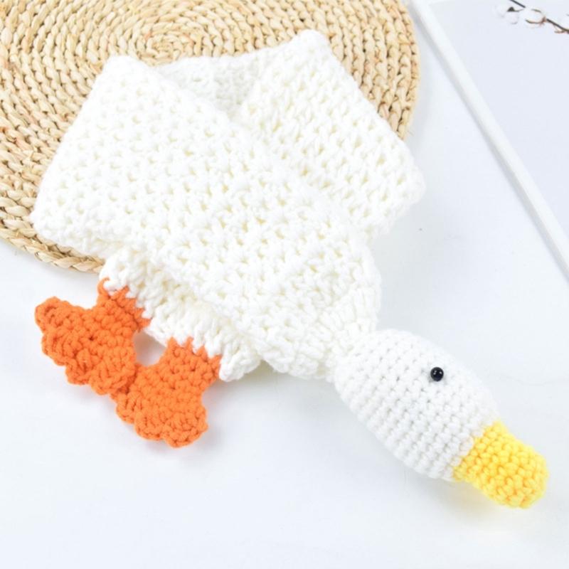 Cute Duck Designs Children's Scarf Knitted Soft Warm Cartoon Pattern for Boys and Girls Outdoor Activity Neck Warmer