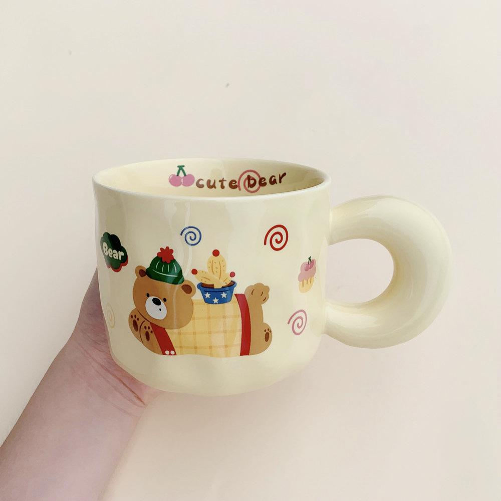 

Charming Ceramic Souvenir Mug with Lid and Spoon - Perfect Opening Event Gift