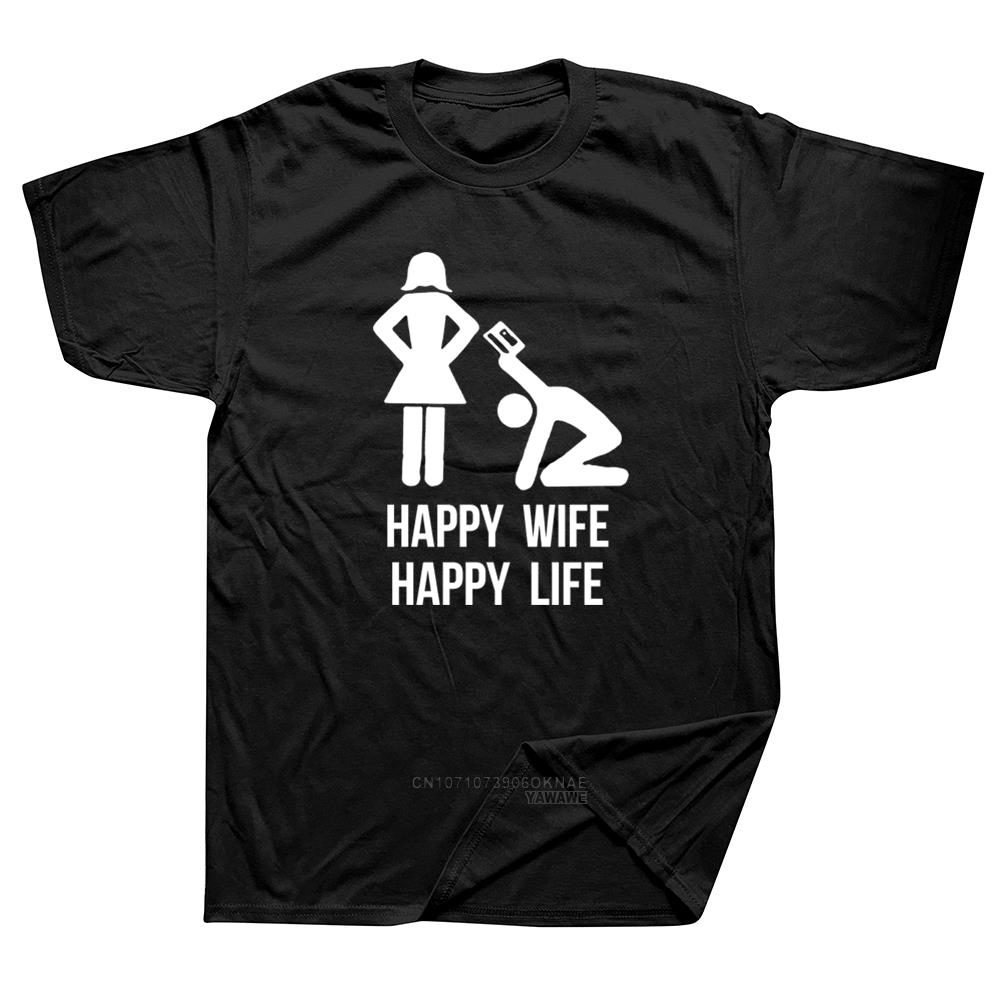 Unisex Clothing Happy Wife Happy Life Funny Shirt Poland Husband Gift Idea Printed Hiphop Streetwear Unisex Male Tops Tee Camisetas