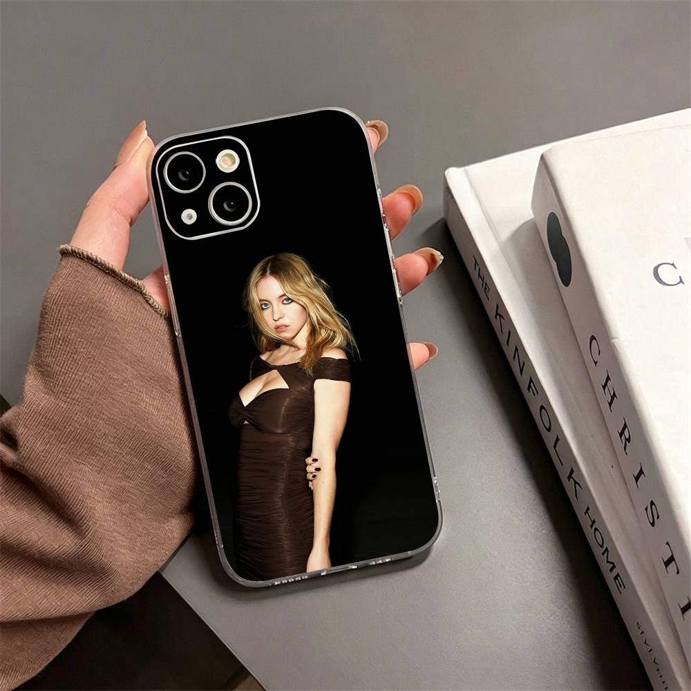 Sydney Sweeney  Phone Case For iPhone17,16,15,14,13,12,11 Plus,Pro Max Soft Transparent Cover