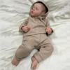 Realistic 49 Cm Reborn Baby Doll Finished Asleep LouLou Soft Cuddly Body Lifelike Handmade 3D Painted Skin Visible Veins Collectible Art Doll Kid Gift