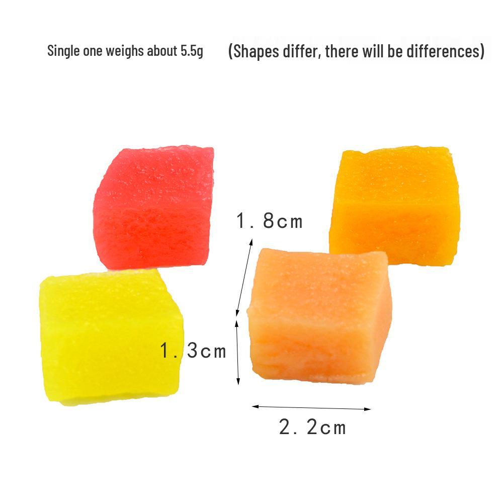 Dragon Fruit, Watermelon & Mango Cubes Model - Cake Decoration & DIY Fruit Salad Toy Accessories.