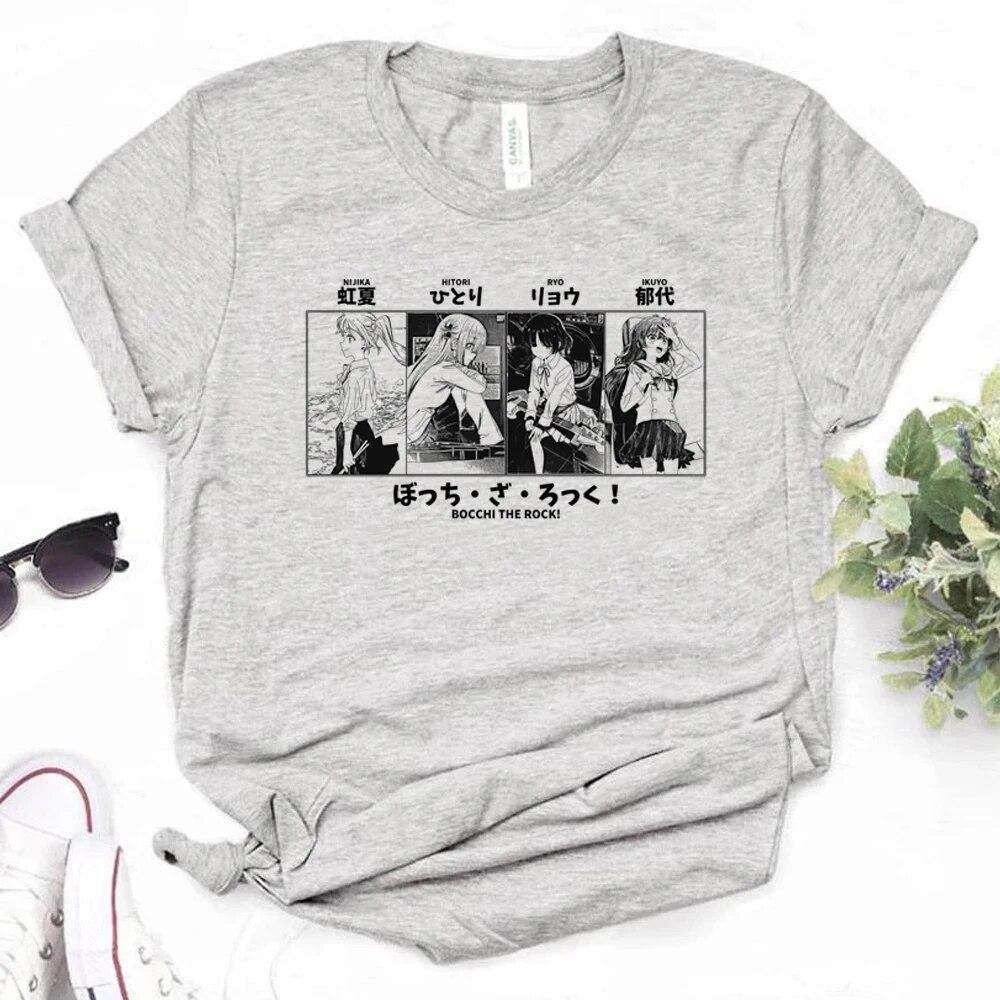 Bocchi the Rock t shirt women summer funny graphic t-shirts girl manga designer graphic clothes Unisex