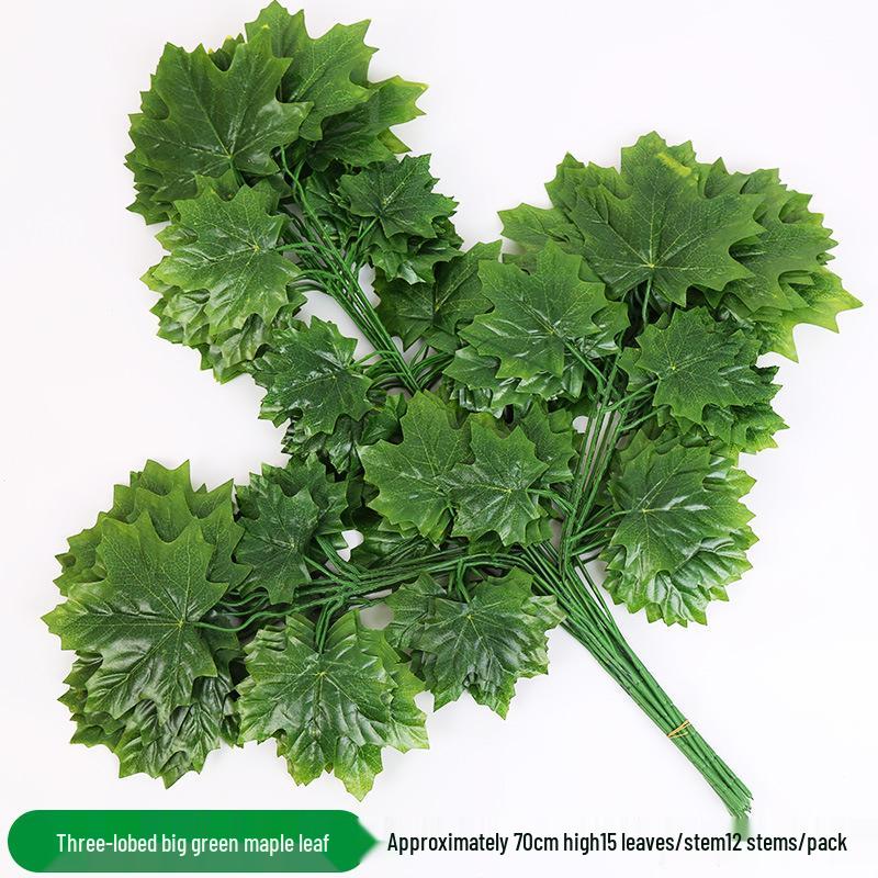 Artificial Red Maple Leaf Branch for Decoration and Landscaping