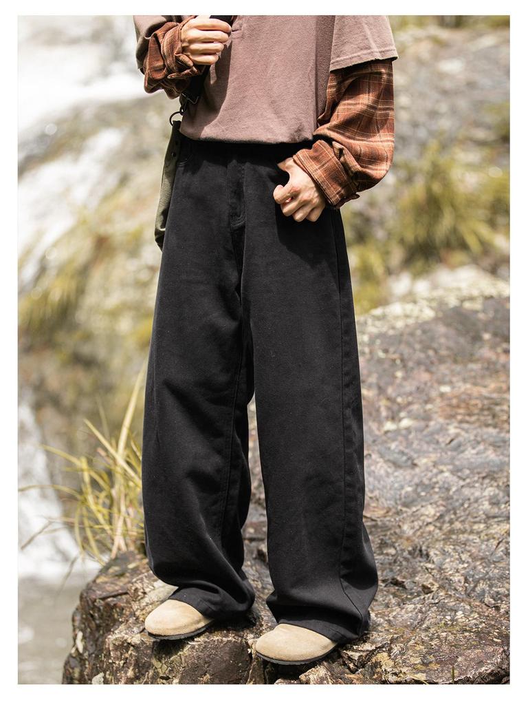 Men's Autumn Casual Retro Wide-Leg Cotton Pants