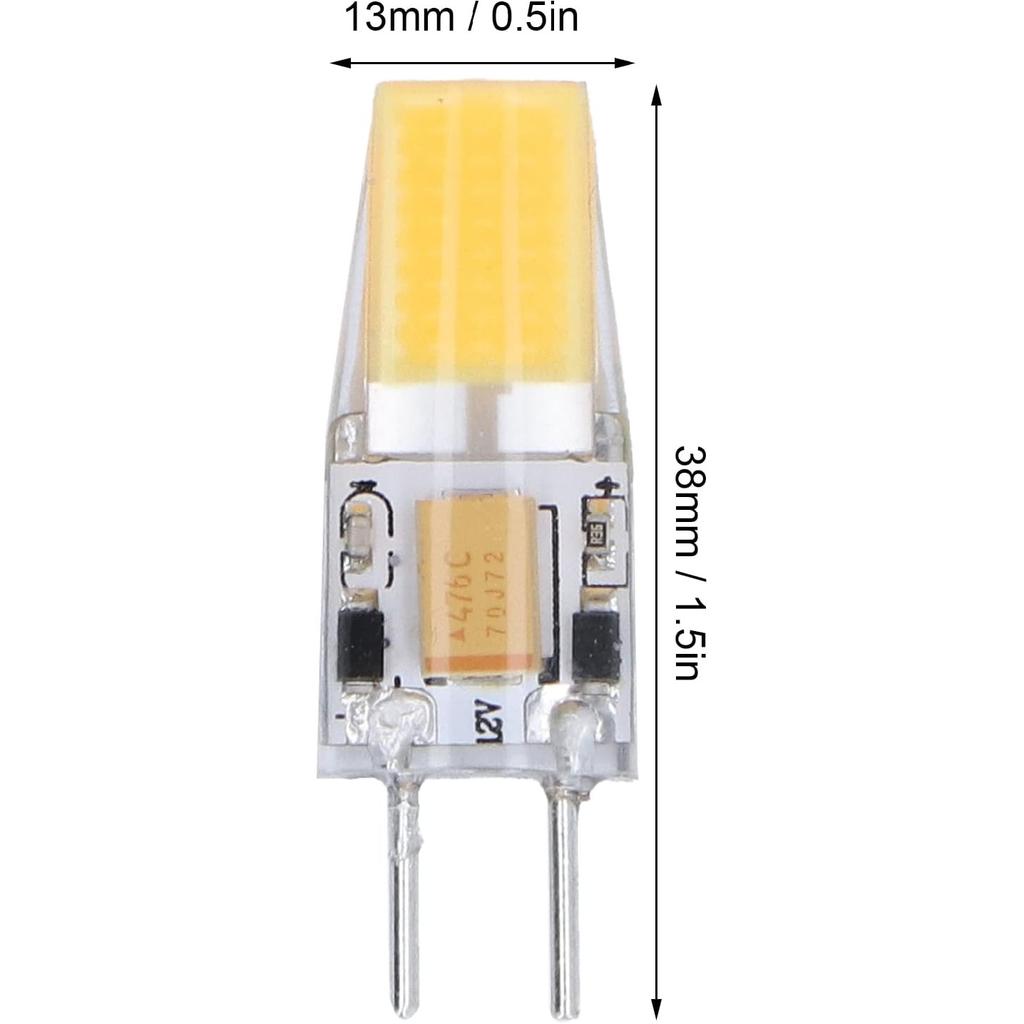 GY6.35 Led Bulb 5W, AC DC 12V Dimmable for Pendant Light,Desk Light,Landscape Lighting, 2700K Warm White, 6 Pack
