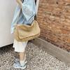 Water-washed canvas sling bag, trendy large-capacity shoulder bag, casual solid colour, student fashion messenger bag