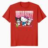New Fashion RoundNeck ShortSleeve TShirt Spring Summer Hello Kitty Women TShirt Unisex Trendy Cute Top Clothing