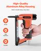 VEVOR Pneumatic Staple Gun, 21 Gauge Long-Nose Upholstery Stapler for 80 Series Fine Wire Staples 12.8mm Crown 6mm-16mm Length