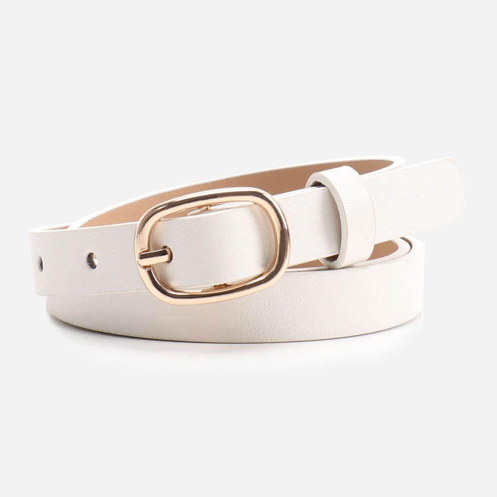 Womens Oval Pin Buckle Belt In Multi Colors For Jeans And Dresses