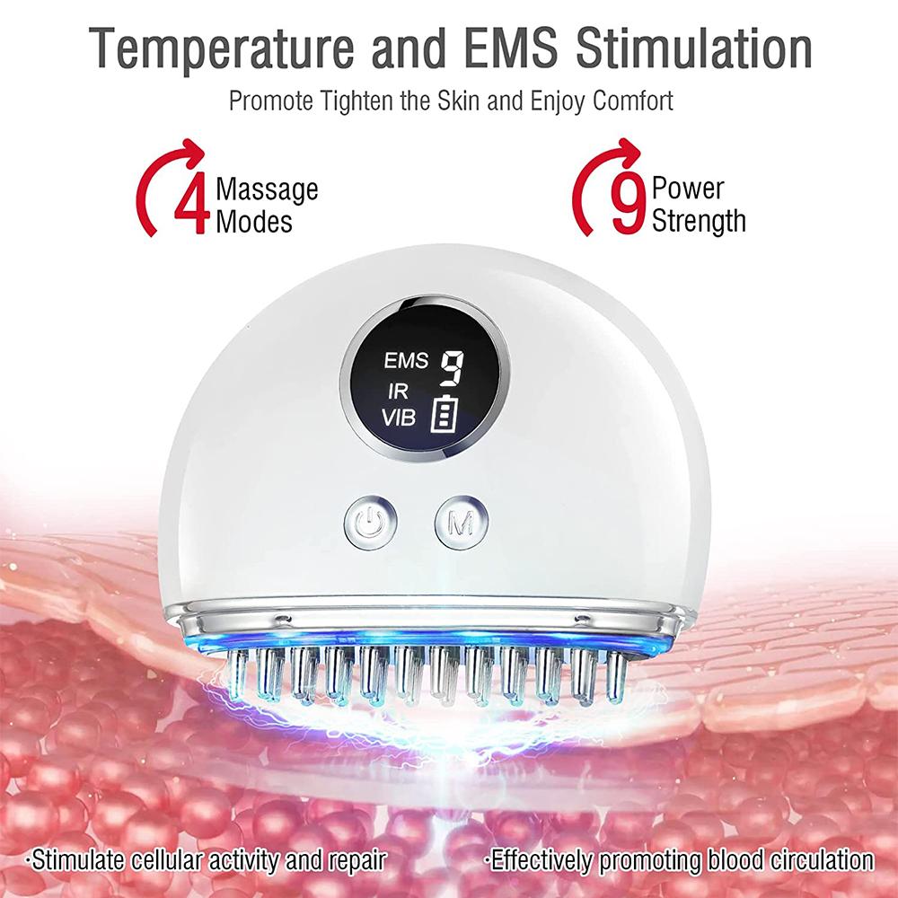 Electric Scalp Massager Gua Sha Tool with 9 Power Strength and 4 Modes