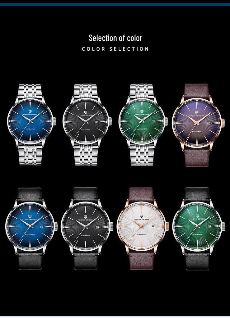 PAGANI New Men's Waterproof Genuine Leather Mechanical Watch 2770 - Trendy Business Style
