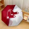 Boston Red Sox Print Auto 8?Ribs Folding Umbrella Wind Resistant Lightweight Automatic Umbrella For Daily Travel