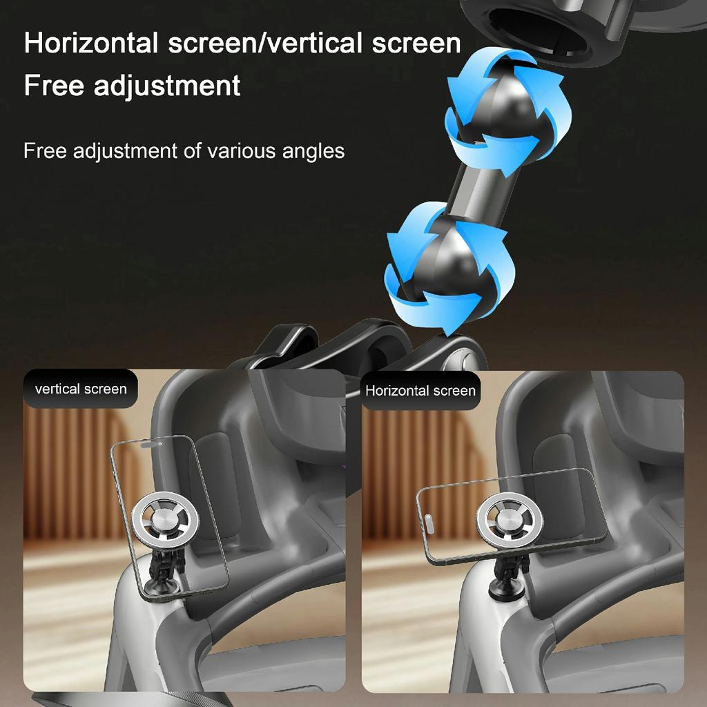 X036 Phone Holder with Magnetic Base Dual Ball Joint Arm Hands Free Bracket