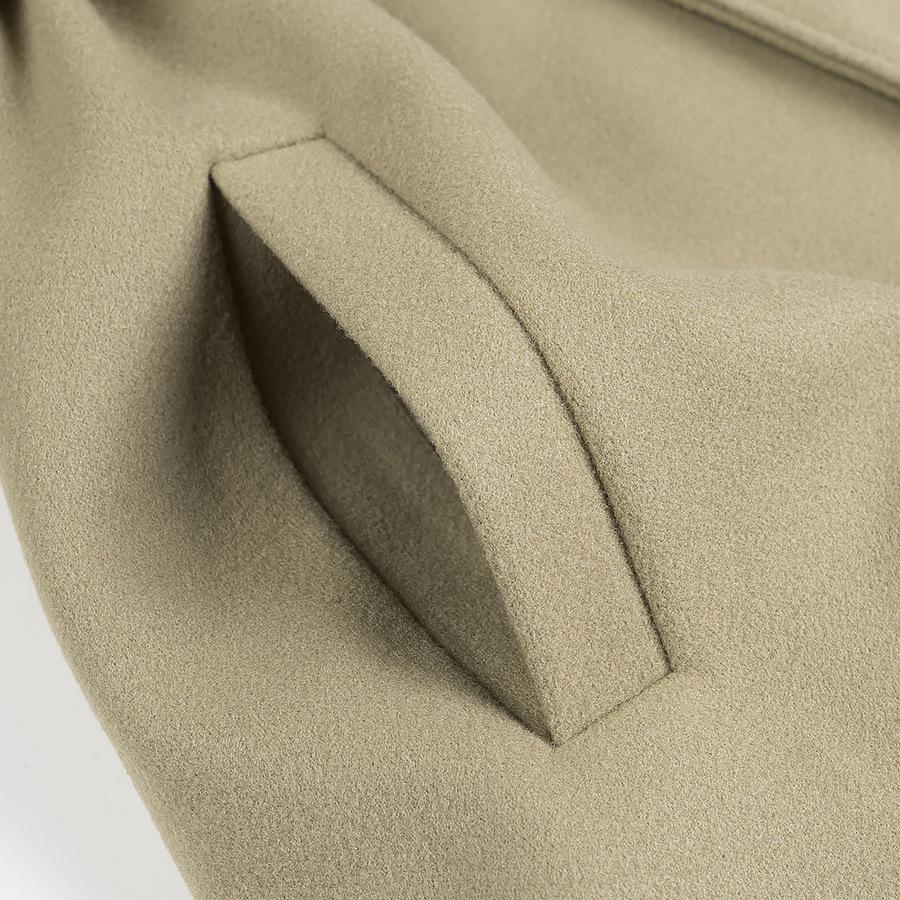 2024 Women’s Winter Wool Coat: European & American Style, Large Lapel, Single-Breasted, Waist-Defining