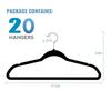 20 Pcs Suit Hangers Ultra Thin Space Saving Coat Hanger and Heavy Duty Clothes Hanger with 360 ° Rotating Hooks for Easy Hanging