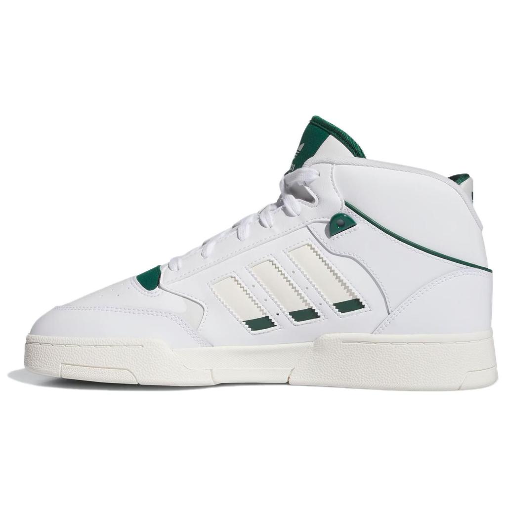 Adidas Originals Drop Step XL 2.0 Lace-Up Casual Comfortable Slip-Resistant Durable Mid-Top Skate Shoes Unisex Sneakers White Green IG8532