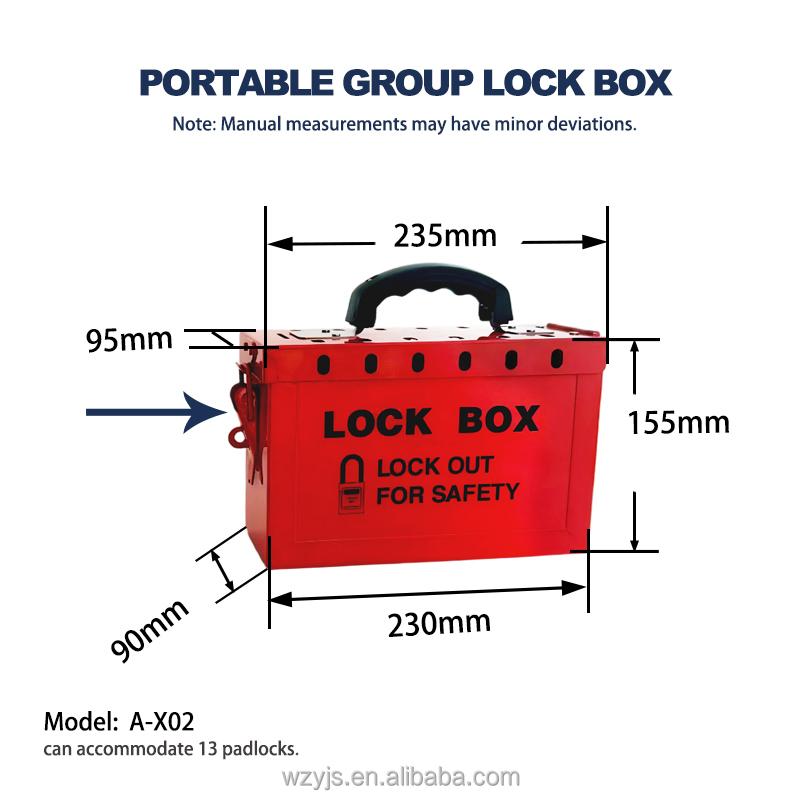 Portable Group Lockout Box | Safety LOTO Lock Box for Multi-Person Management (12/13 Padlocks)