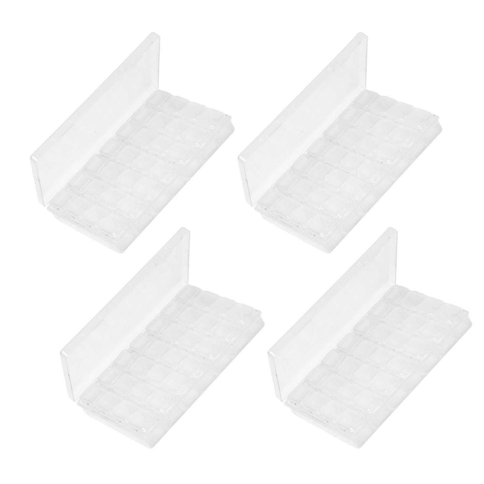 

4Pcs Plastic Organizer Box 28 Grids Separate Design Transparent Jewelry Container Box for Jewelry Rhinestone Rings