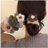1Pc  Flower Headband Female Cute Plush Hair Band Autumn and Winter Hair Rope Sweet Rubber Band Tie Hair Ladies Headdress