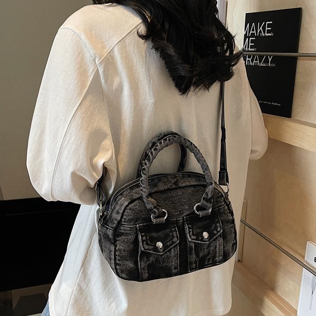 Women's Denim Shoulder Bag Large Capacity Small Square Bag