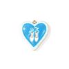2 PCs 304 Stainless Steel Charms 18K Gold Plated Heart Printed Flower Cat Snail Tropical fish Pendants For DIY Necklace Making