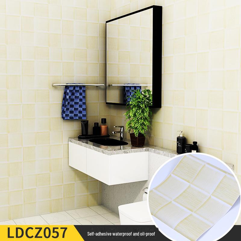 Waterproof Self-Adhesive Imitation Tile Wallpaper Sticker for Living Room, Kitchen, Bathroom