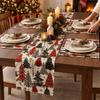 Christmas Table Runner and Placemat Set for Winter Holiday Dining Table Decoration, 5