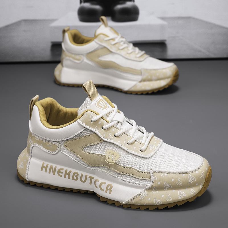 

Guochao men s shoes four seasons trend platform casual sports shoes personalized bottom mesh running dad shoes live shoes 44