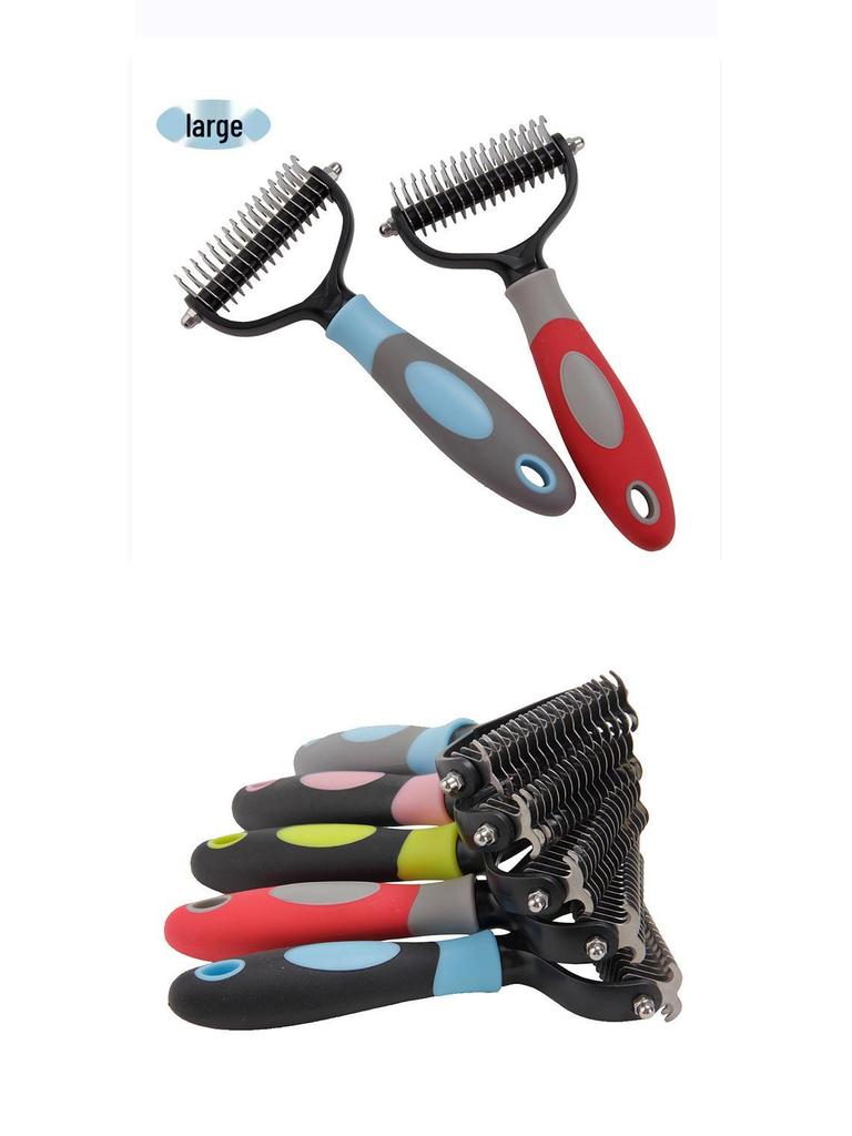 Double-Sided Detangling Comb for Dogs - Quickly Removes Loose Hair, Cleans, and Desheds.