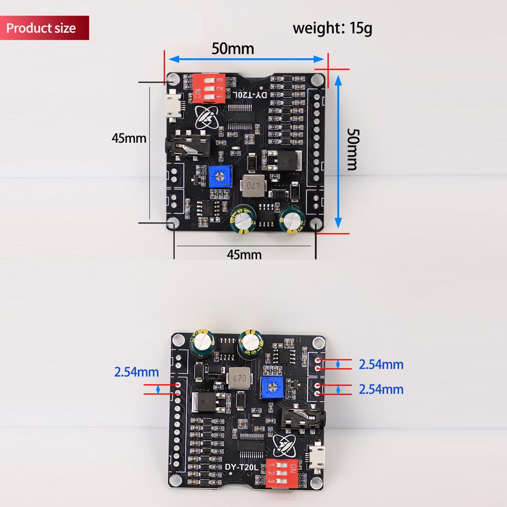 10W 20W MP3 Player Sound Module Voice Playback Board 9CH OneforOne Control Audio Player Module