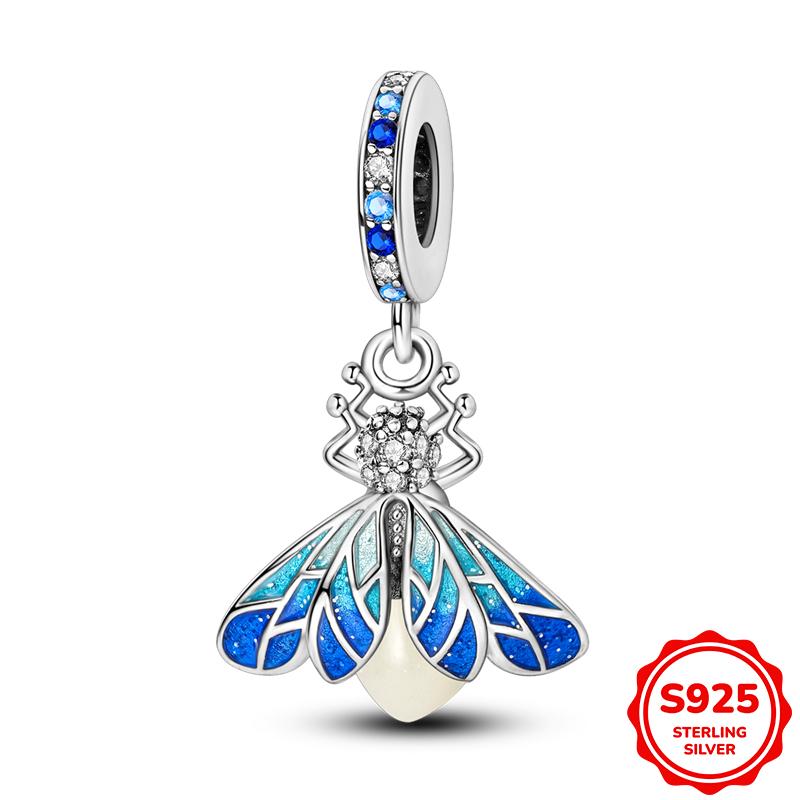 Copper Genuine Luminous Firefly Pendants Charms Bead Fit 3Mm Bracelet Necklaces For Women Luxurious DoItYourself Jewellery Crafting Gift