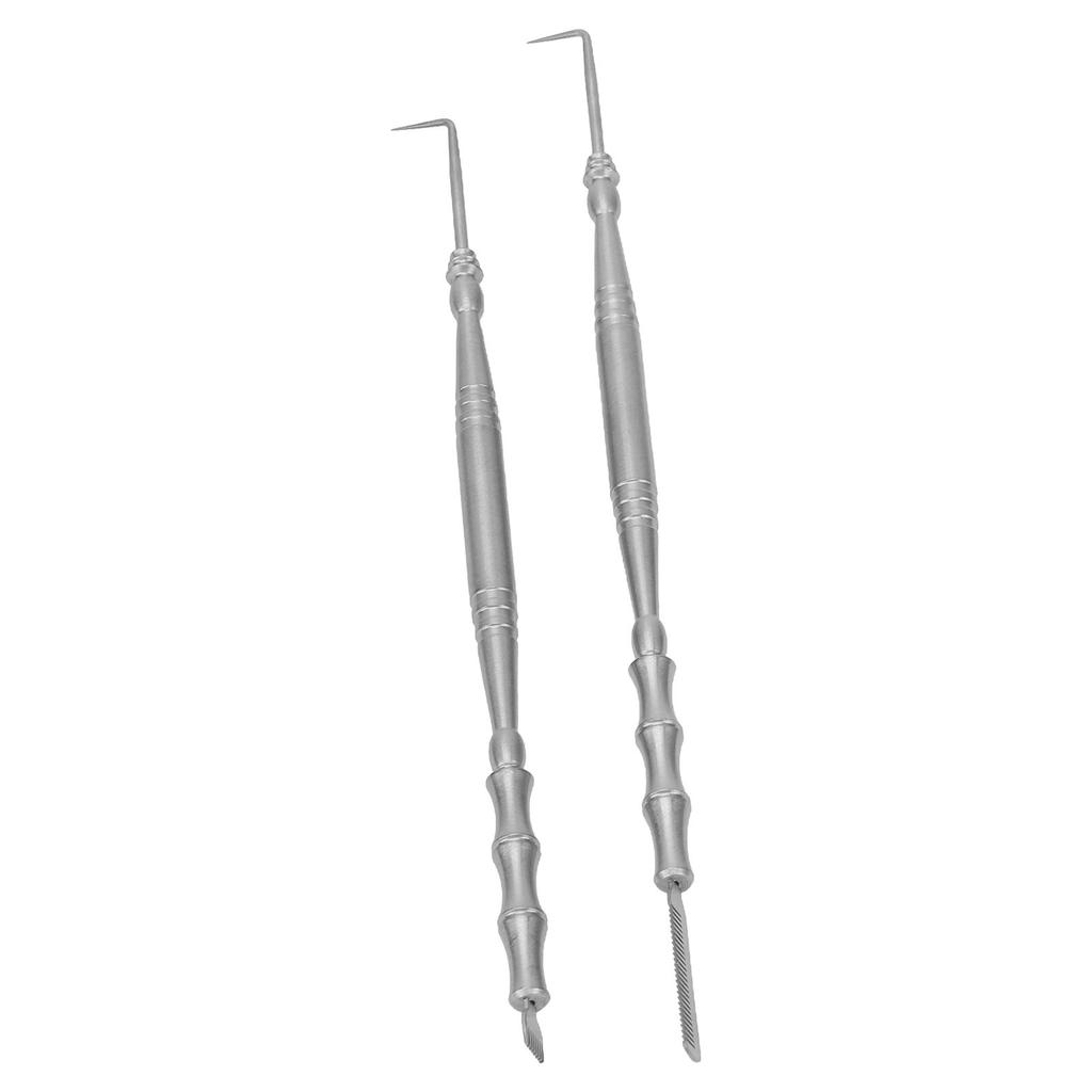 2pcs Eyelash Lift Tool Bamboo Joint Shape Handle Double Head Lash Perm Tool with Comb for Perming Eyelashes