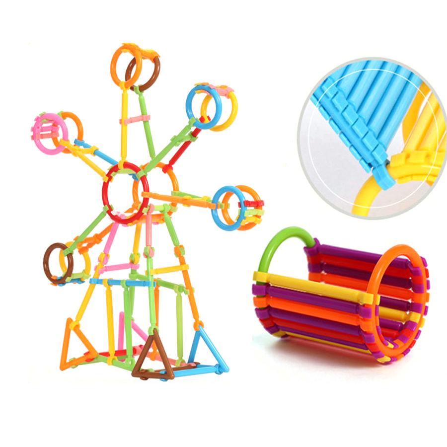 65/130pcs Building Block Sticks Interactive Game DIY Splicing Assembling Handicrafts Supplies Creative Magic Birthday Gift XJM