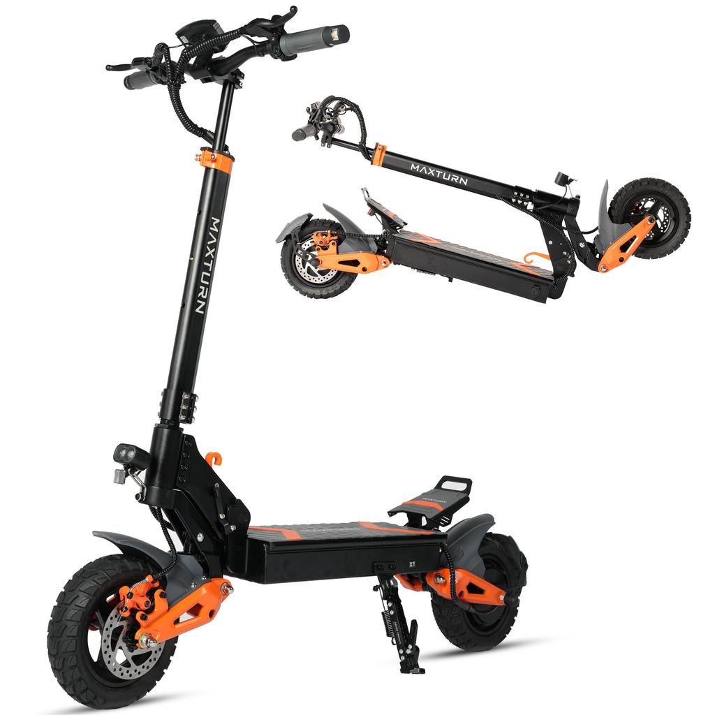 MAXTURN X1 Adult City Commuting Electric Scooter 48V15.6Ah Battery 1000W Motor All-Terrain Off-Road Tires E-Scooter