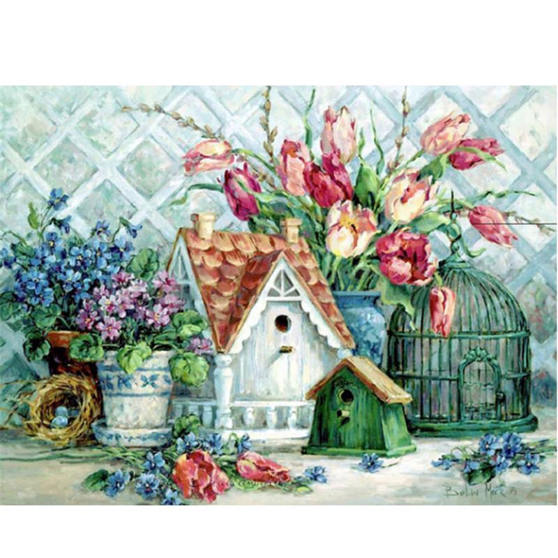 Full 5D Diy Diamond Painting House Scenery Diamond Embroidery Kits Full Lay Cross Stitch Home Decor Handmade Gift