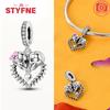 Genuine copper Luminous Halloween Charm Bead Charms Zombie Skeleton Dangle Bead Compatible With Authentic Bracelets Do It Yourself Fine Jewellery Gift