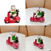 Cat Resin Dog Riding Motorcycle Action Figure Model Toy Micro Decorate Landscape