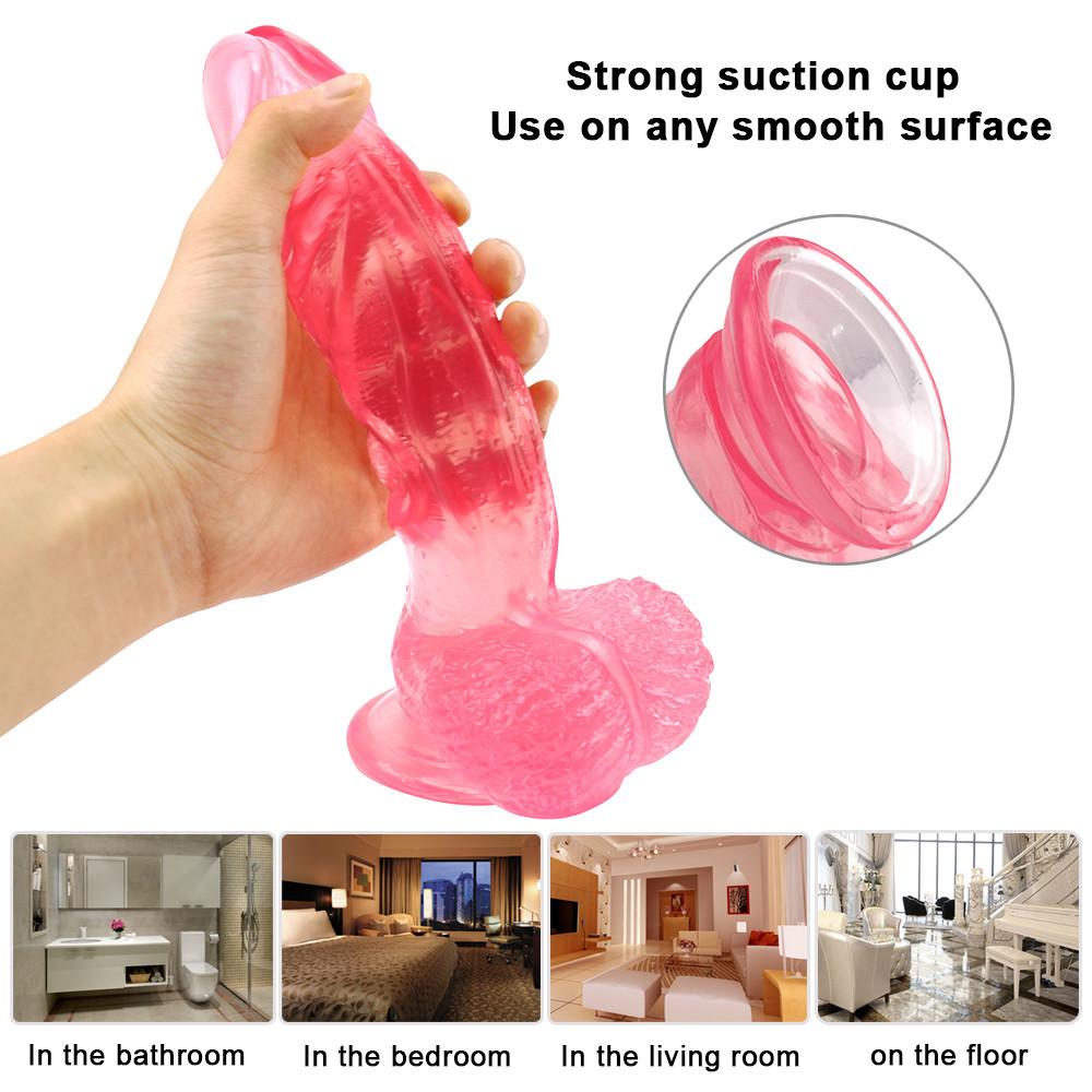 Soft Crystal Dildo RUNYU Adults Sex Toys Big Penis Butt Plug For Woman Anal Realistic Huge Suction Cup Dildo