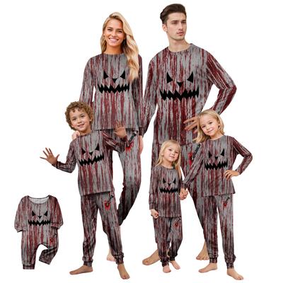 Print Cute Family Set Pajamas, Home Clothes, Family Set Long Sleeve Top Pants Set