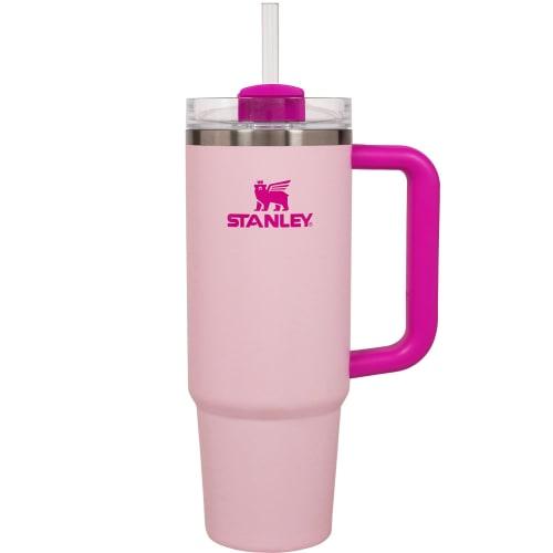 STANLEY H2.0 Vacuum Quencher, 0.88L Flamingo Design, 880ml Capacity, Insulated, Durable, with Straw, Perfect for Summer, Outdoor Activities, Dishwashe