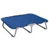 Folding Cot for Small Size Dogs for Indoor and Outdoor, Raised Dog Bed, in Steel and Oxford Fabric, 71x58x20 cm, Blue