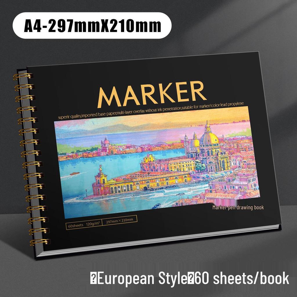 Professional 8K Marker Drawing Book: Blank Fine Art Paper for Manga and Coloring