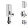 Angle Stop Valve G1/2 Shut Off Leakproof 1/2'' Inlet Outlet with Adapter for Toilet Kitchen