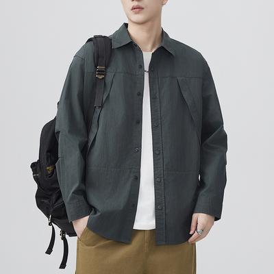 New Spring Japanese Retro Men's Loose Mountain Outdoor Style Casual American Shirt